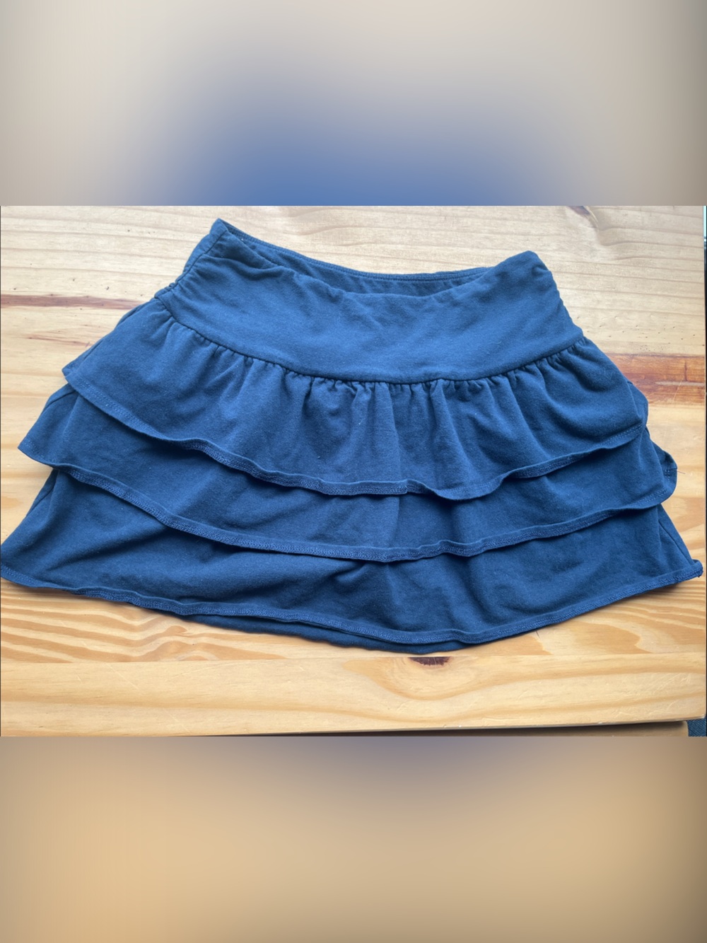Women’s Hollister Mini Skirt Navy Tiered Ruffle Skirt